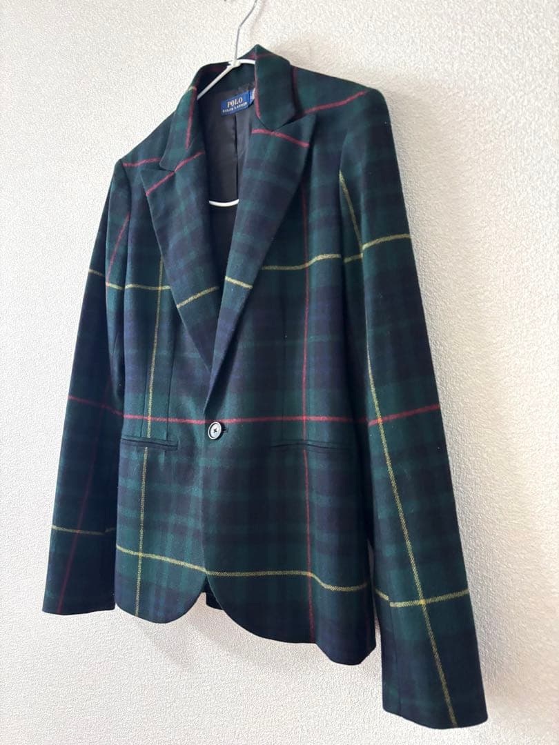 美品　ラルフローレン　タータンチェック　ブラックウォッチ　ウール　ジャケット