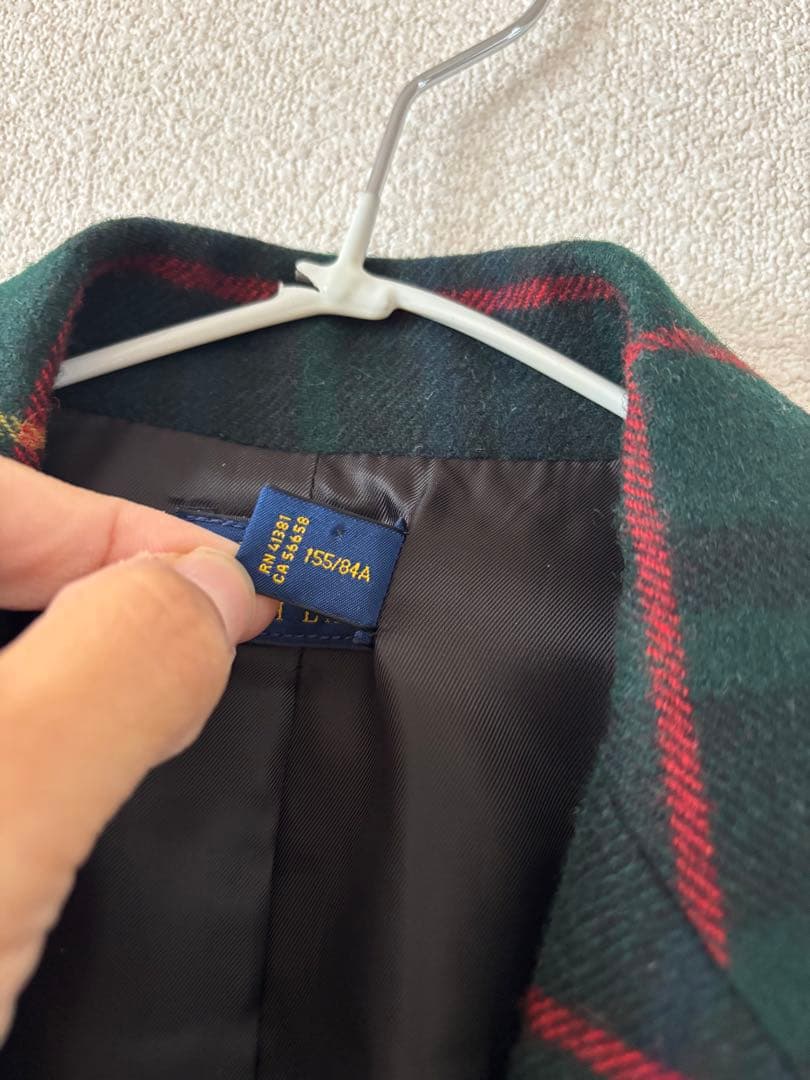 美品　ラルフローレン　タータンチェック　ブラックウォッチ　ウール　ジャケット