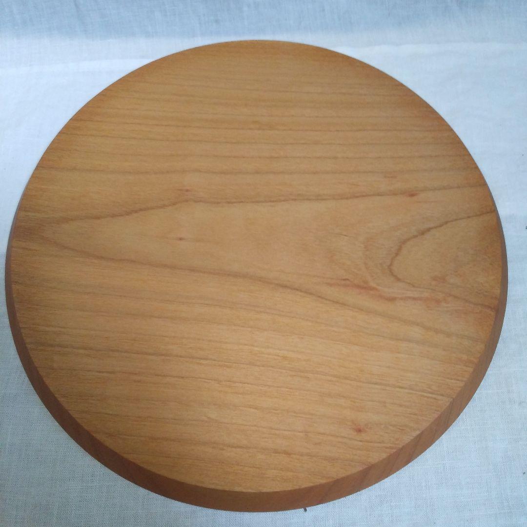 新品未使用✨高塚和則 ひとり膳28cmさくら材木製円形プレート②