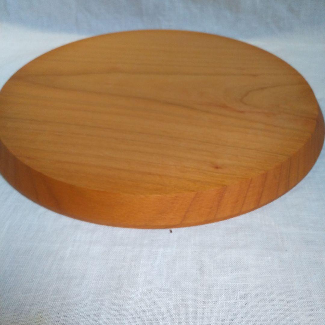 新品未使用✨高塚和則 ひとり膳28cmさくら材木製円形プレート②