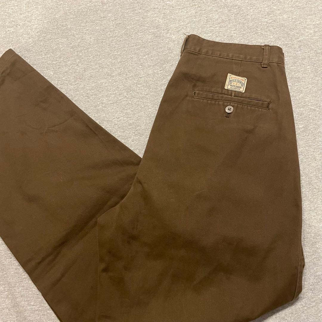 90s Ralph Lauren ラルフローレン　ポロチノ　 初期タグブラウン