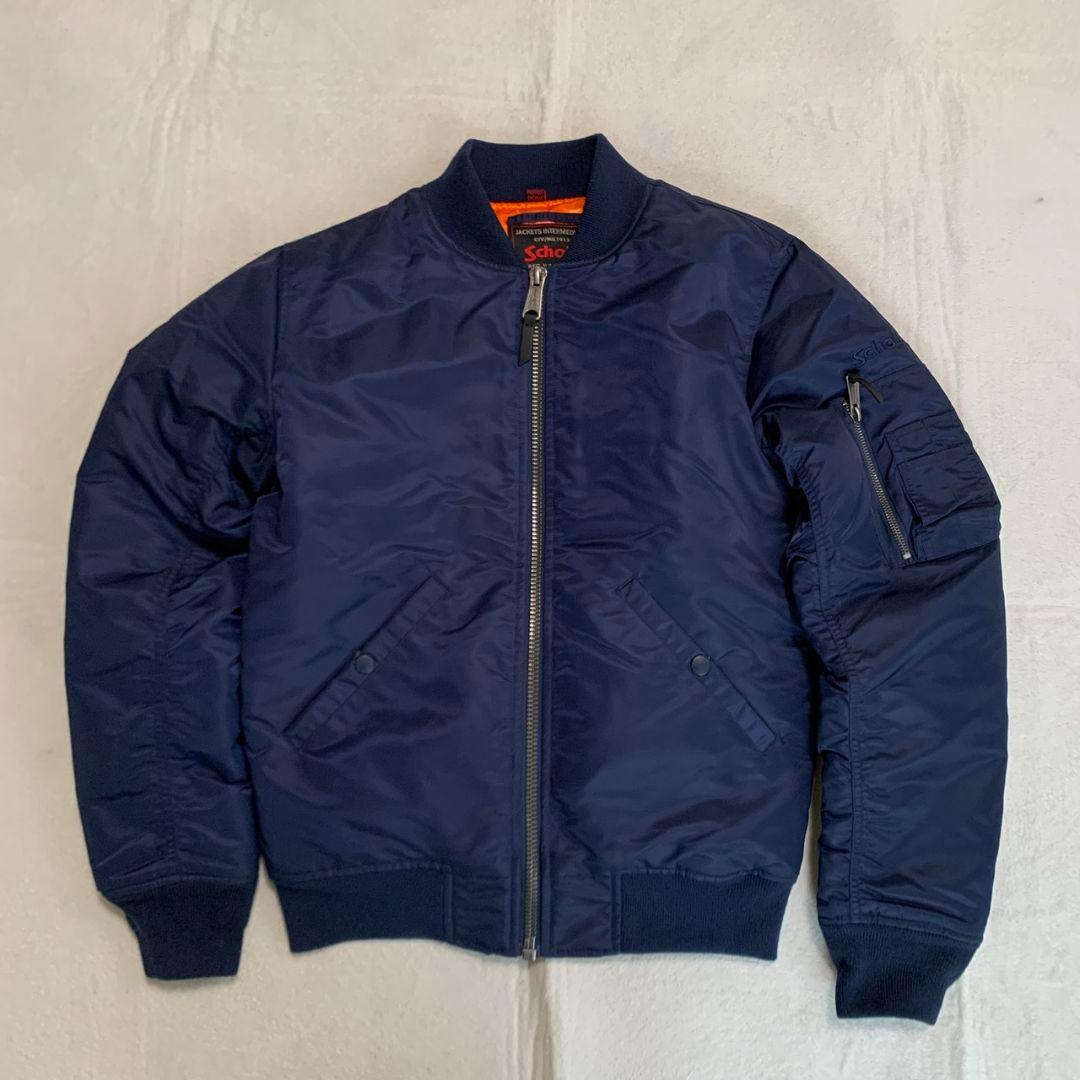 1/19まで【美品】Schott フライトジャケット MA-1 ネイビー XS