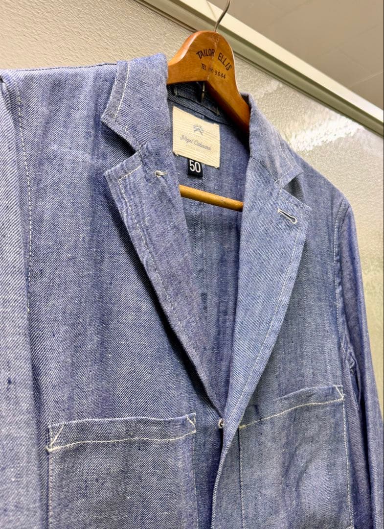 Nigel Cabourn AUTHENTICリネンデニムジャケット50 UK製