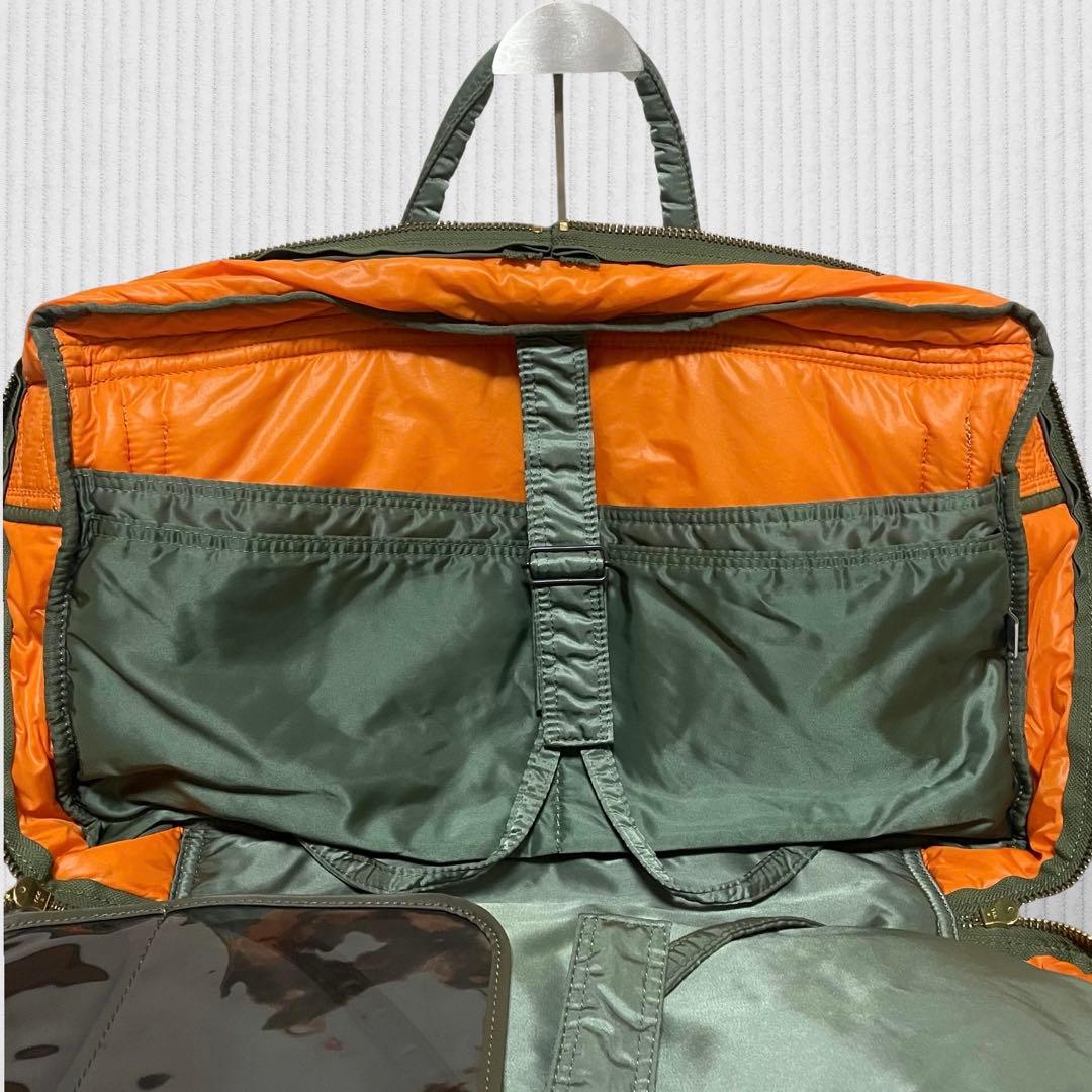 未使用級 旧型セージグリーン ポータータンカー2WAY特大ブリーフケース旅行