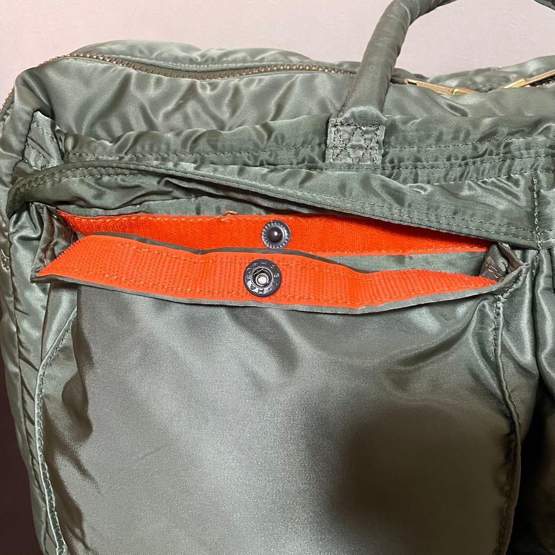 未使用級 旧型セージグリーン ポータータンカー2WAY特大ブリーフケース旅行