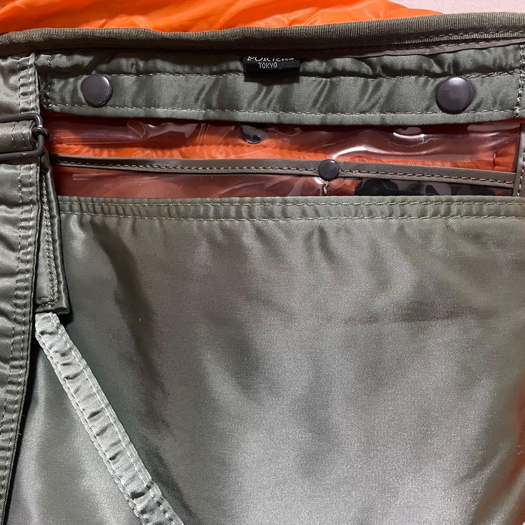 未使用級 旧型セージグリーン ポータータンカー2WAY特大ブリーフケース旅行