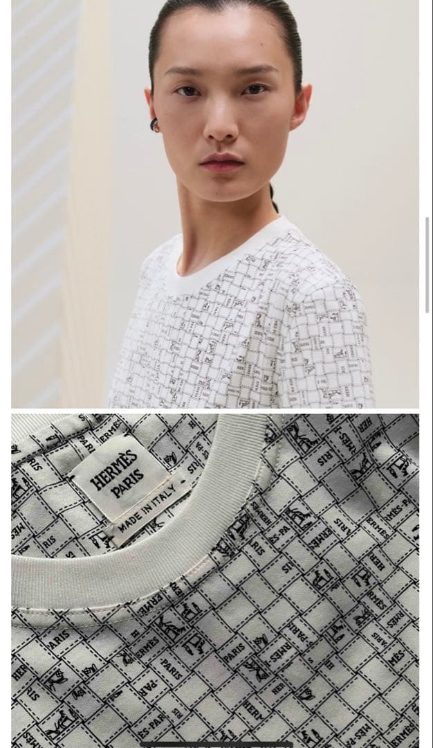 新品　エルメス　2025SS ボルデュック　Tシャツ　チュニック