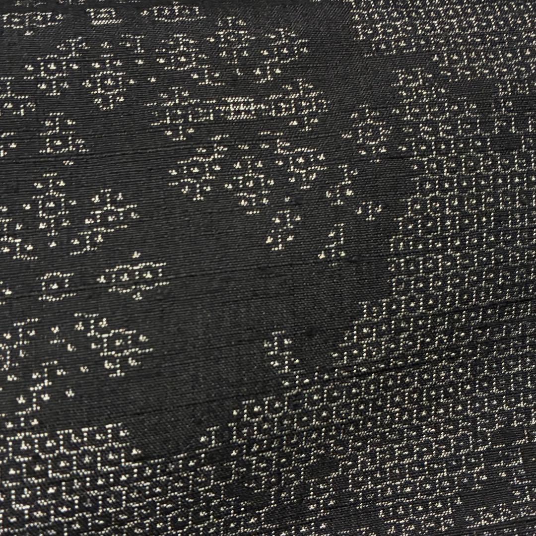 D219 本場結城紬　雪輪　花　正絹　着物　袷