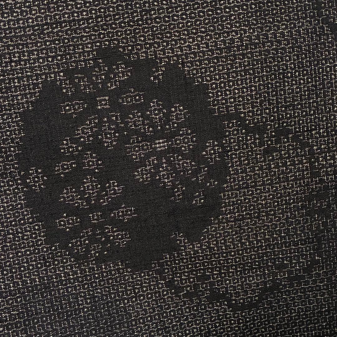 D219 本場結城紬　雪輪　花　正絹　着物　袷