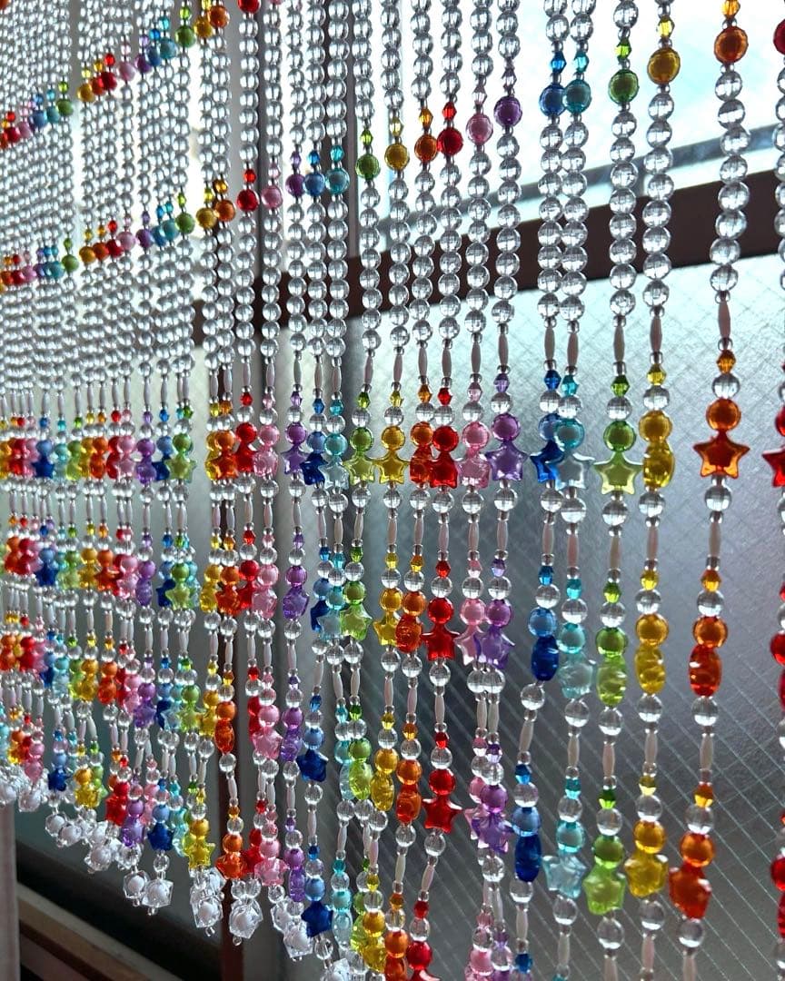 Tamaのれん　ビーズのれん　ビーズカーテン　星のビーズ　ビーズ