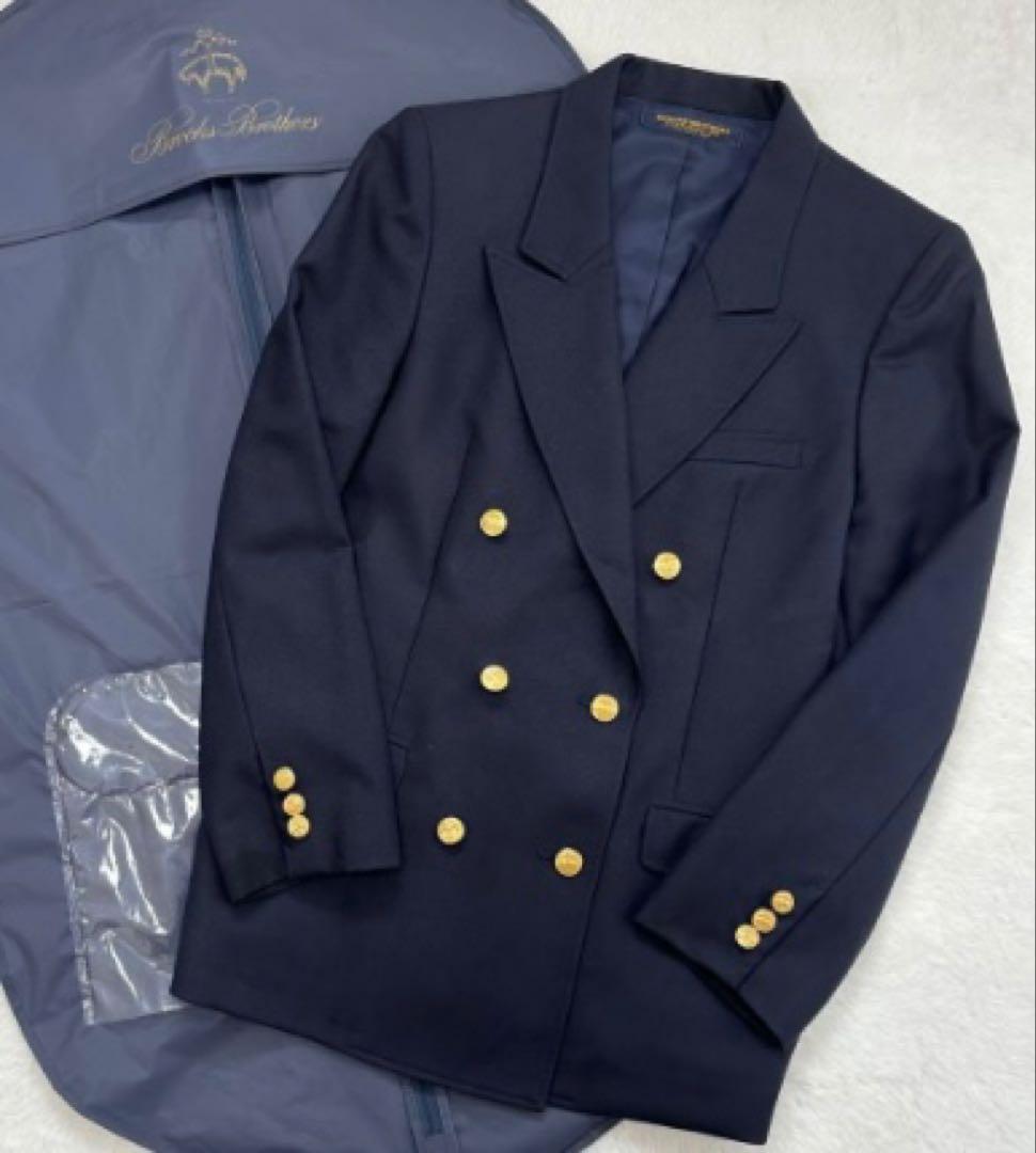 ブルックスブラザーズ 紺ブレ ジャケット 金ボタン ダブルブレストUSA製　新品
