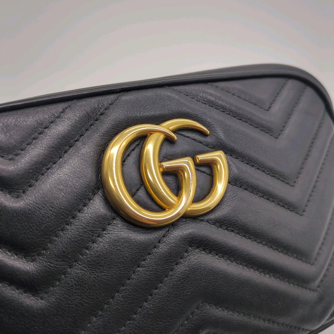 【人気モデル・美品】グッチ☆チェーンショルダー マーモント キルティング レザー