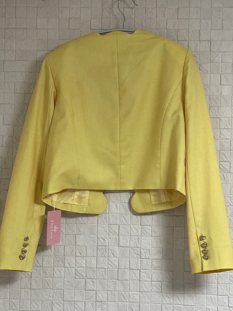 イデアルーチェ　イエロースカラップノーカラージャケット