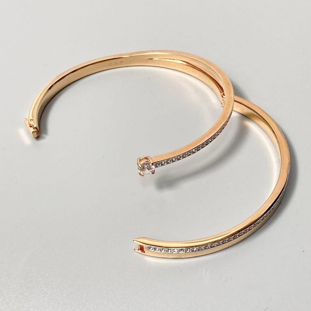 未使用 SWAROVSKI スワロフスキー バングル ブレスレット ゴールド