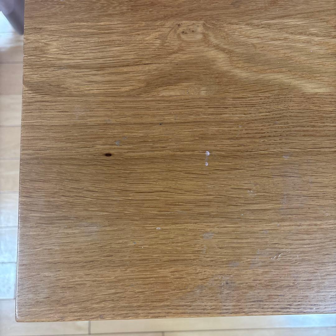 無印良品　無垢材デスク　引出し付き　オーク材　学習机