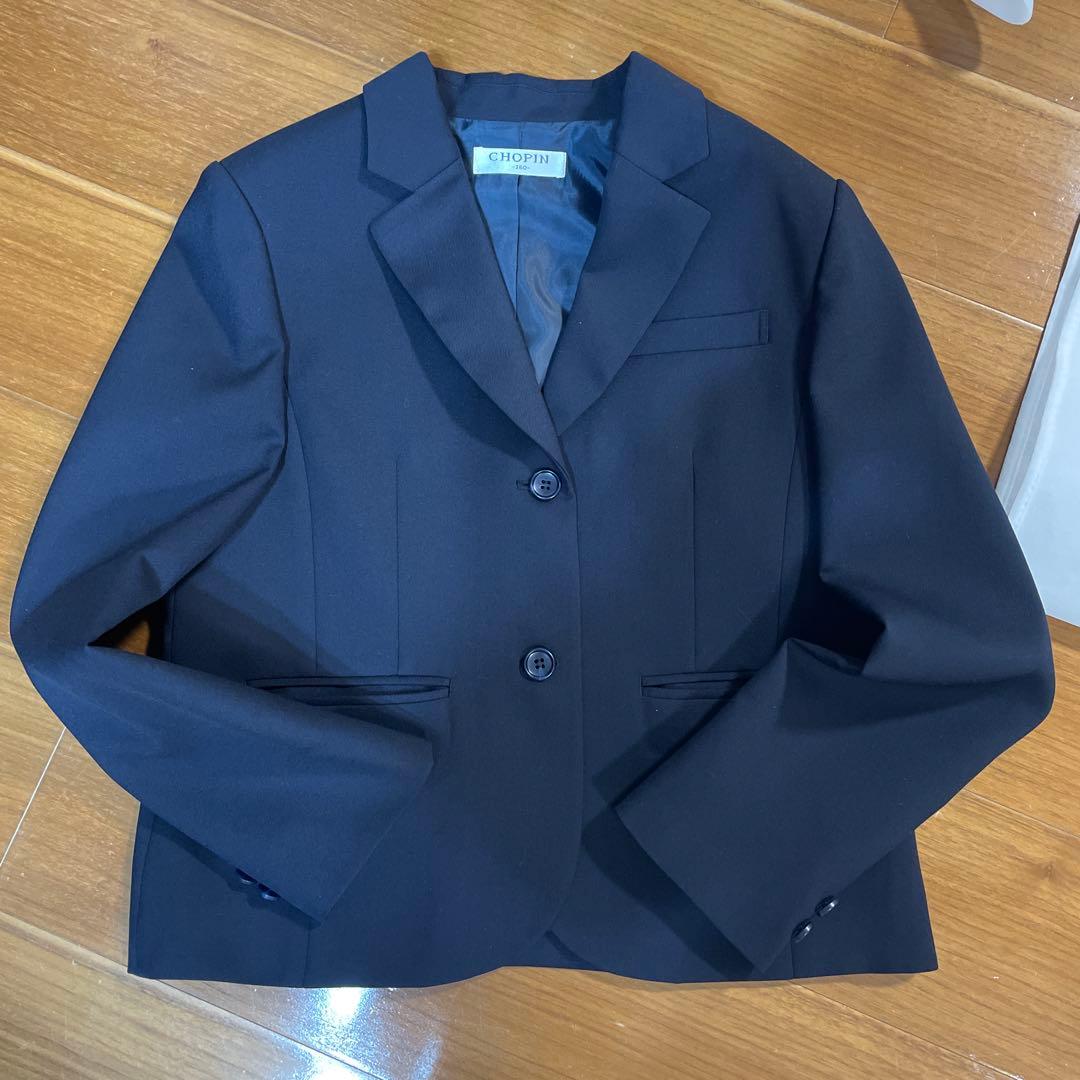 受験　面接　卒業式 CHOPIN ネイビー スーツ・ブレザーとシャツセット