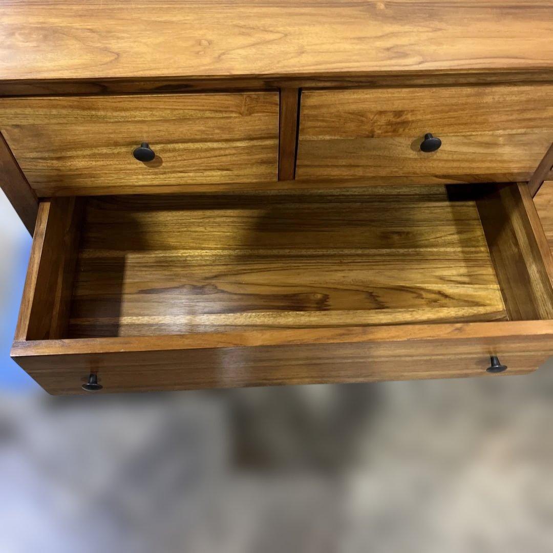 【チーク無垢材】◆ワイドチェスト◇雰囲気抜群◆程度良好！