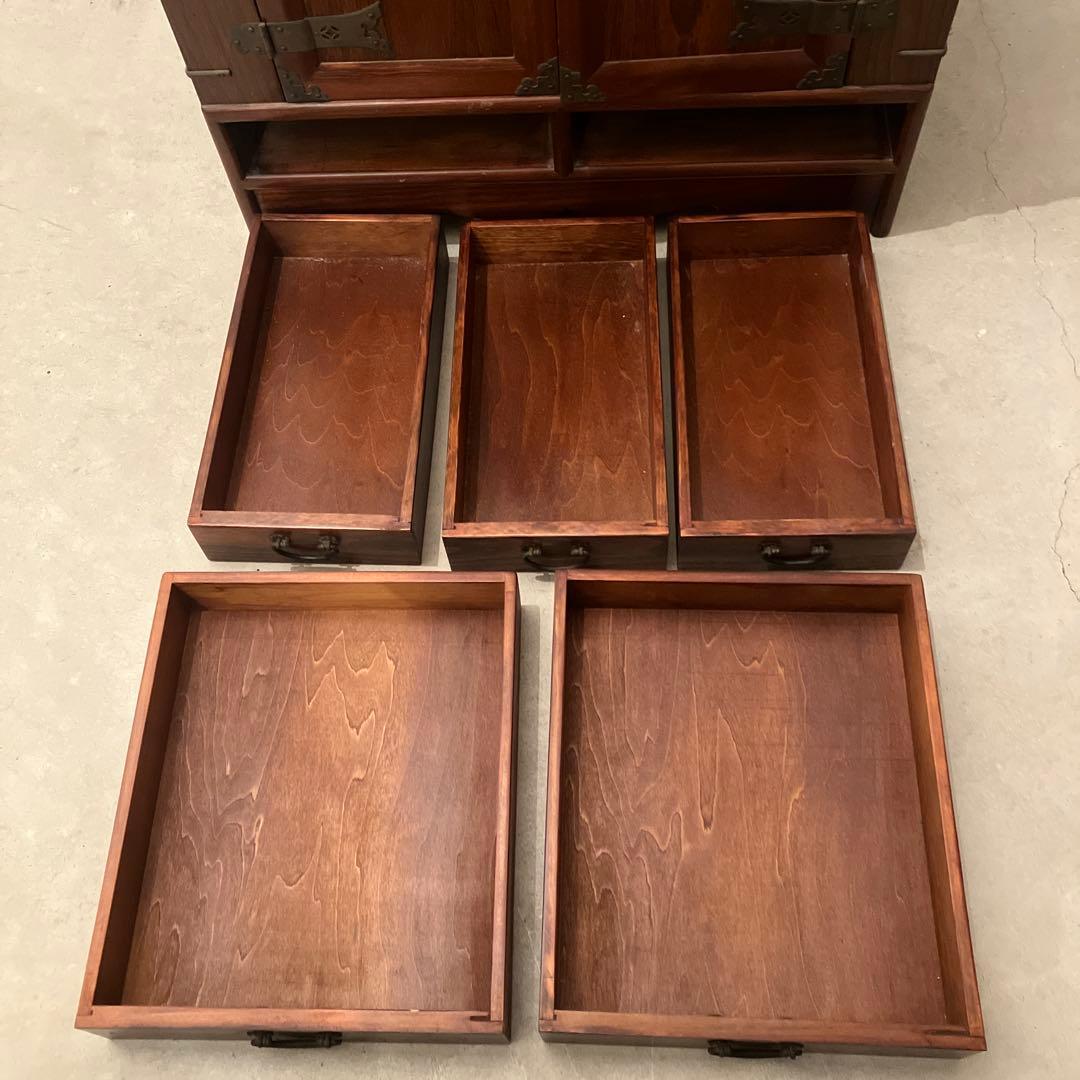 李朝家具 ミニチェストパンダジ 収納家具 ミニキャビネット 小道具 アンティーク