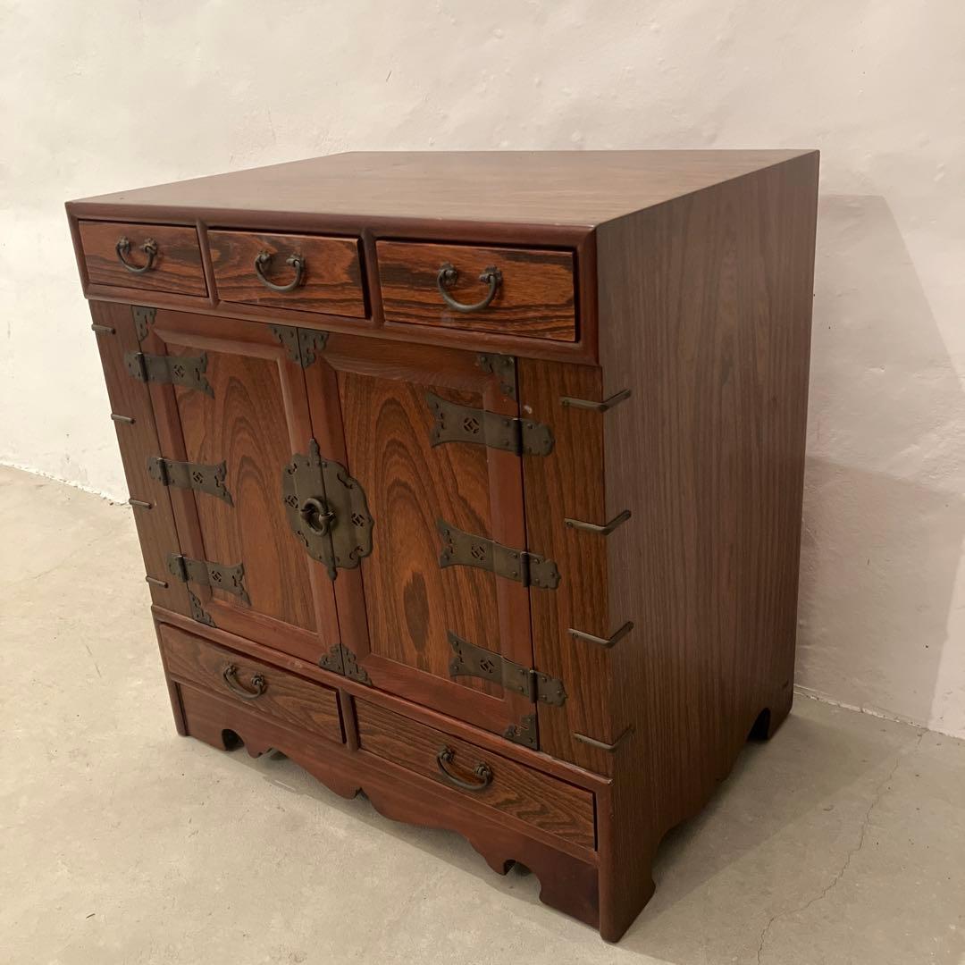 李朝家具 ミニチェストパンダジ 収納家具 ミニキャビネット 小道具 アンティーク