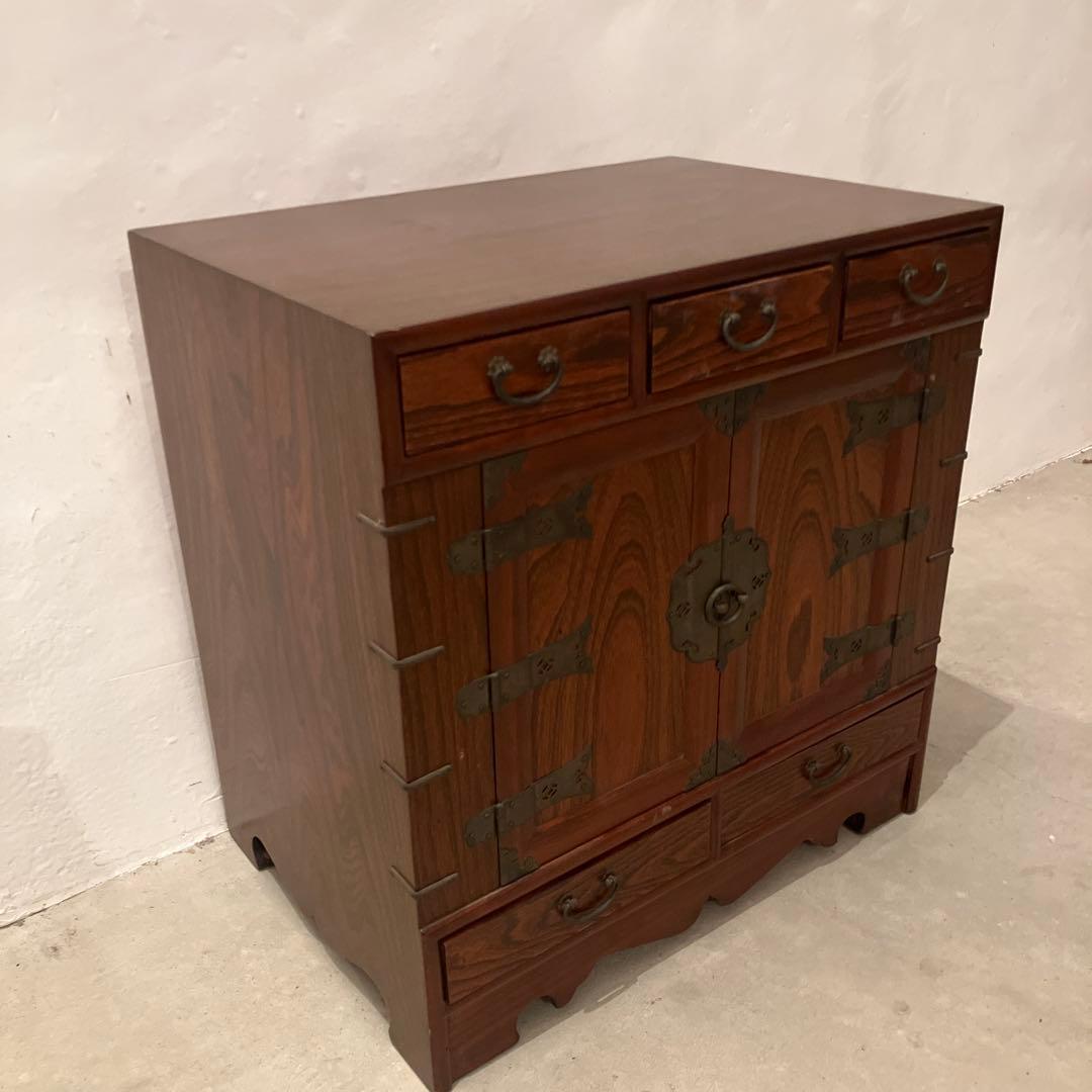 李朝家具 ミニチェストパンダジ 収納家具 ミニキャビネット 小道具 アンティーク