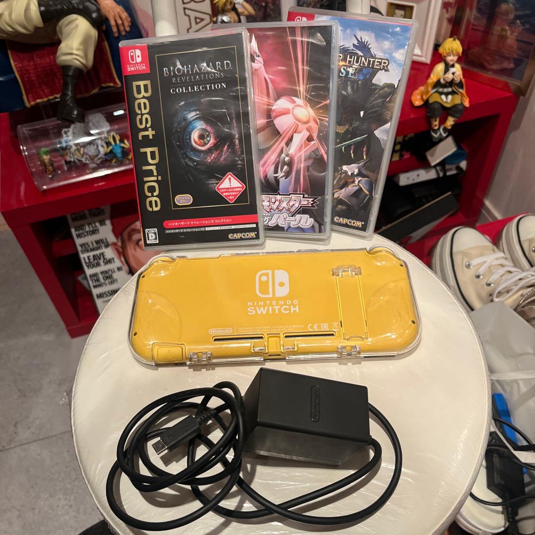 Nintendo Switch Lite イエロー カセット3本付き
