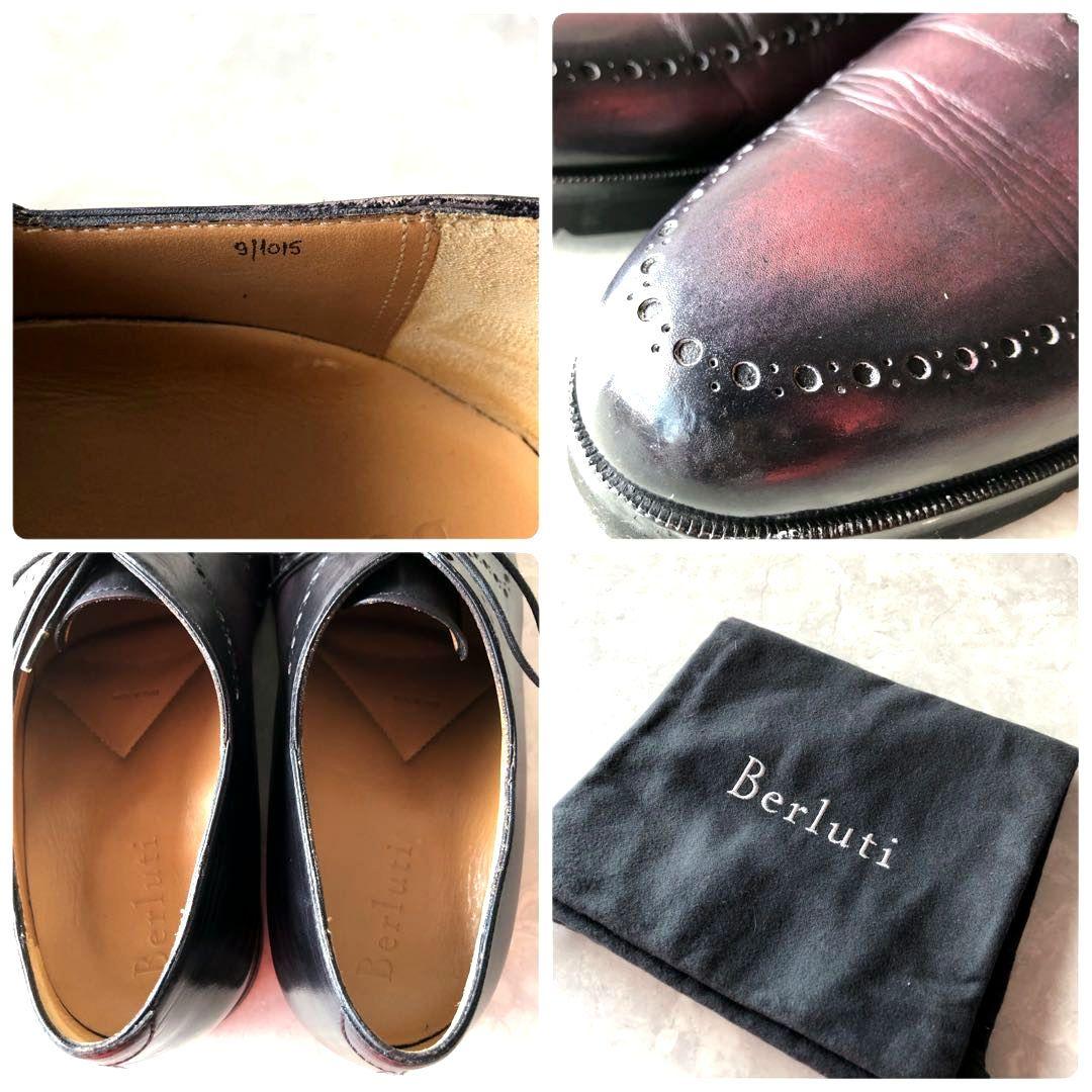 ★美品★ベルルッティ レザーシューズ 9 バーガンディ パープル