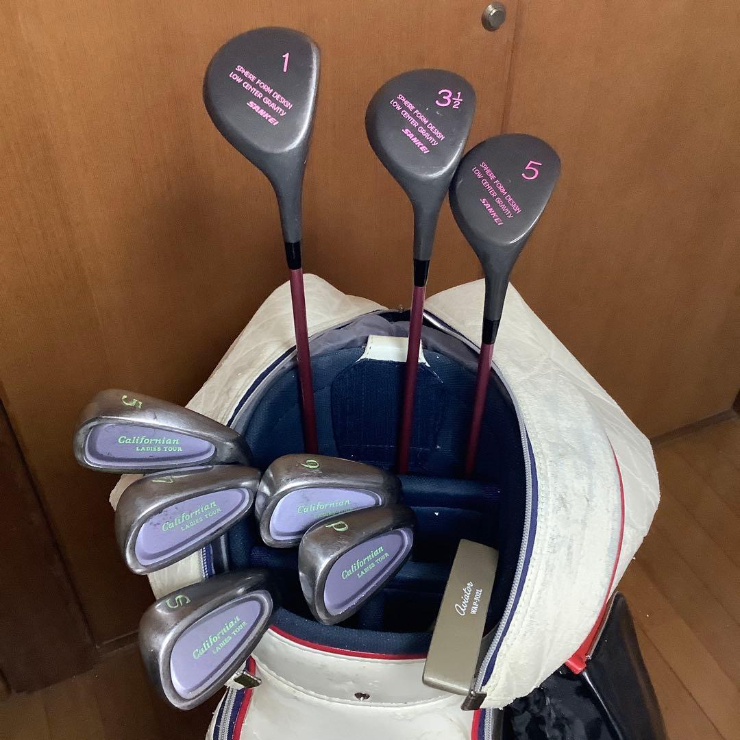 レディース　ゴルフクラブハーフセット　9本セット　キャディバッグ付