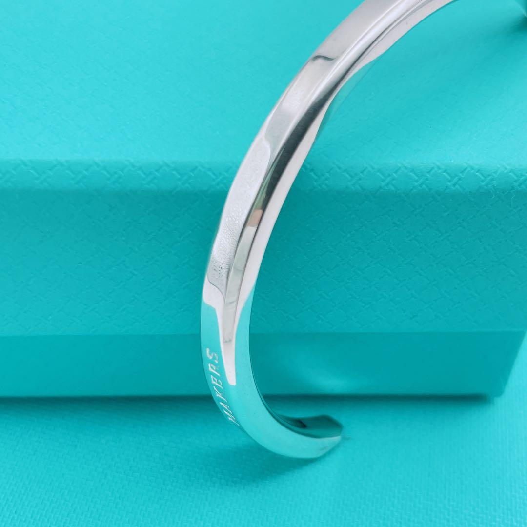 Tiffany & Co. メイカーズ　バングル　ナロー　カフ　シルバー