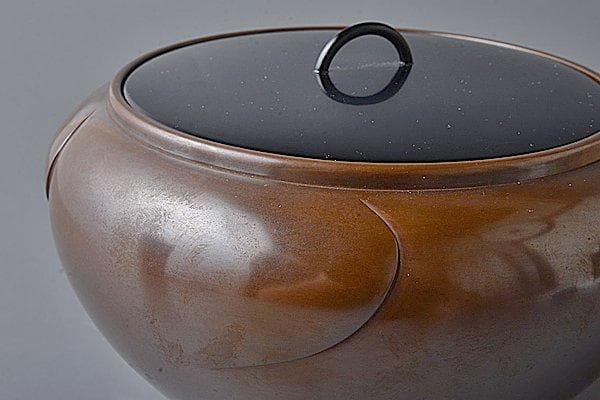 【クリスマス限定お値下げ】u251　茶道具　金森紹栄　砂張銅捻梅水指