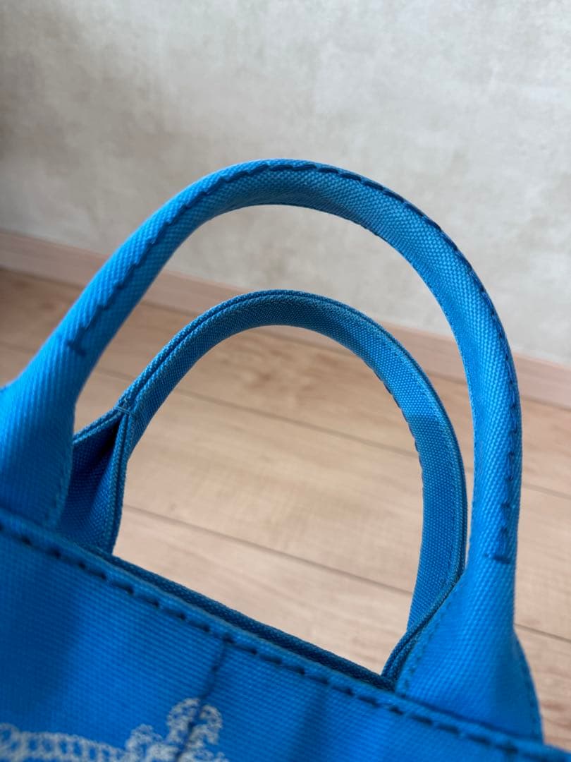【美品】PRADA カナパ　ブルー