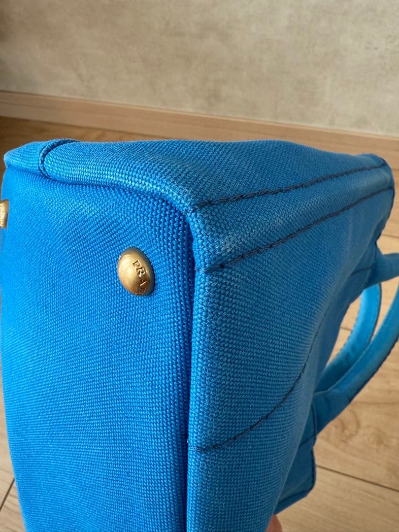 【美品】PRADA カナパ　ブルー