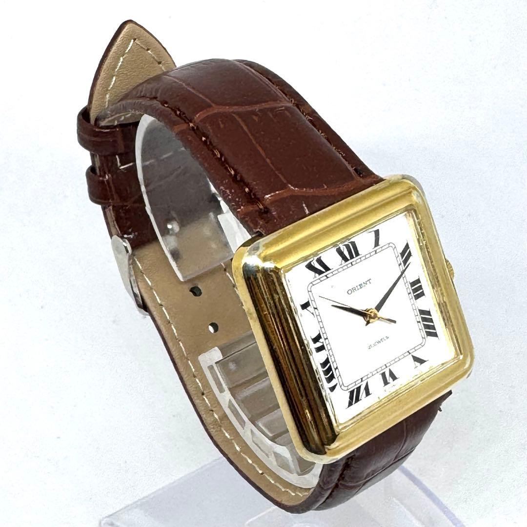 半*ん様 ⭐️オリエントシャマード手巻きスクエア21石．ボーイズサイズ⭐️オーバ