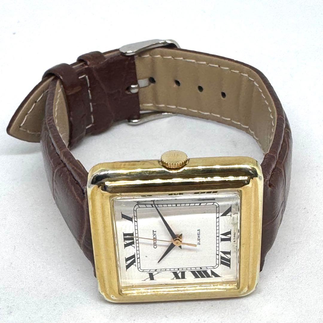 半*ん様 ⭐️オリエントシャマード手巻きスクエア21石．ボーイズサイズ⭐️オーバ