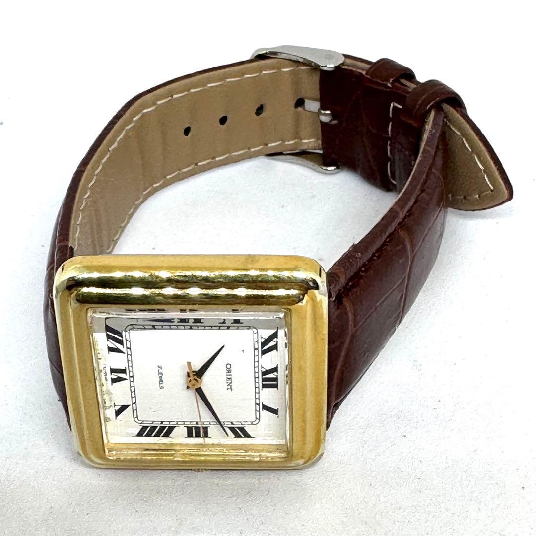 半*ん様 ⭐️オリエントシャマード手巻きスクエア21石．ボーイズサイズ⭐️オーバ