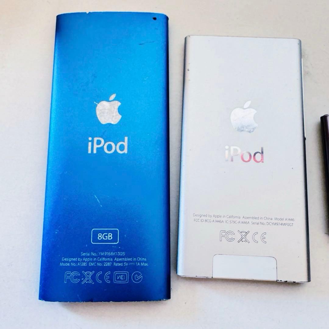 【ジャンク・未初期化】iPod nano 3台セット 、ライトイニングアダプター