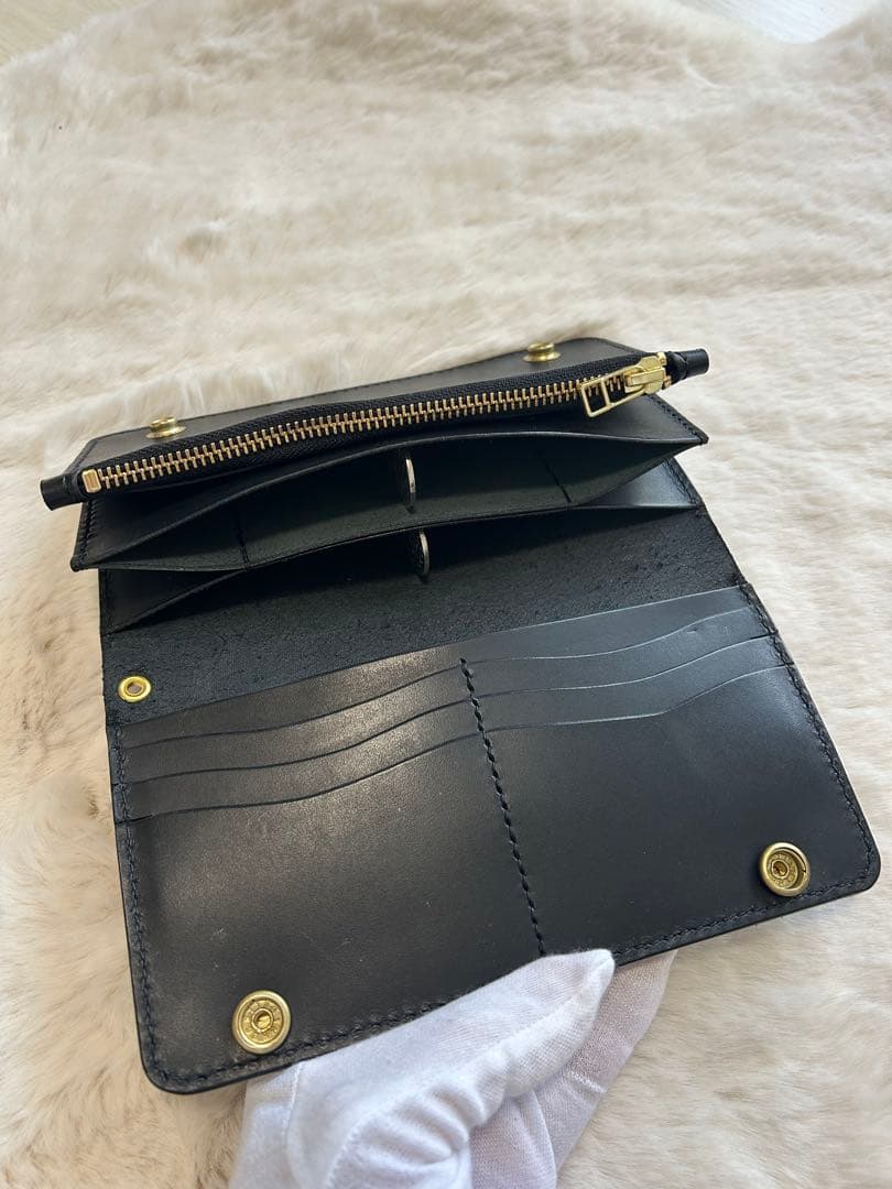 栃木レザー　ロングトラッカーウォレット