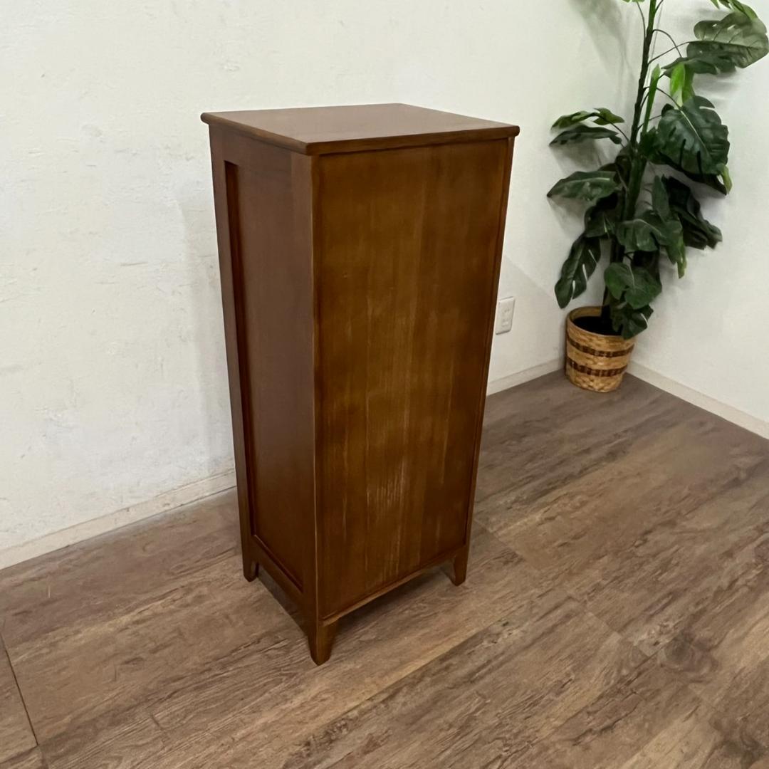 アンティーク調　擦りガラス　チェスト　 キャビネット