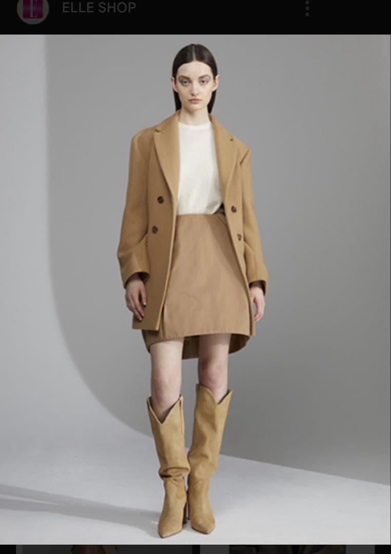 BORDERS at BALCONY ベージュ ダブルブレストジャケット