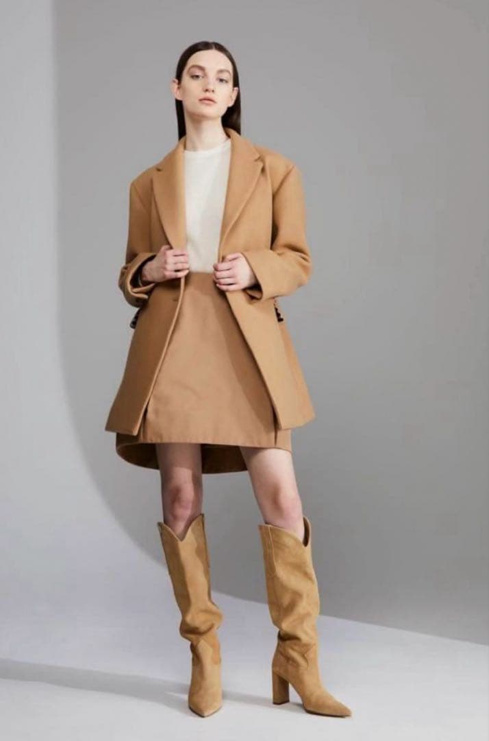 BORDERS at BALCONY ベージュ ダブルブレストジャケット