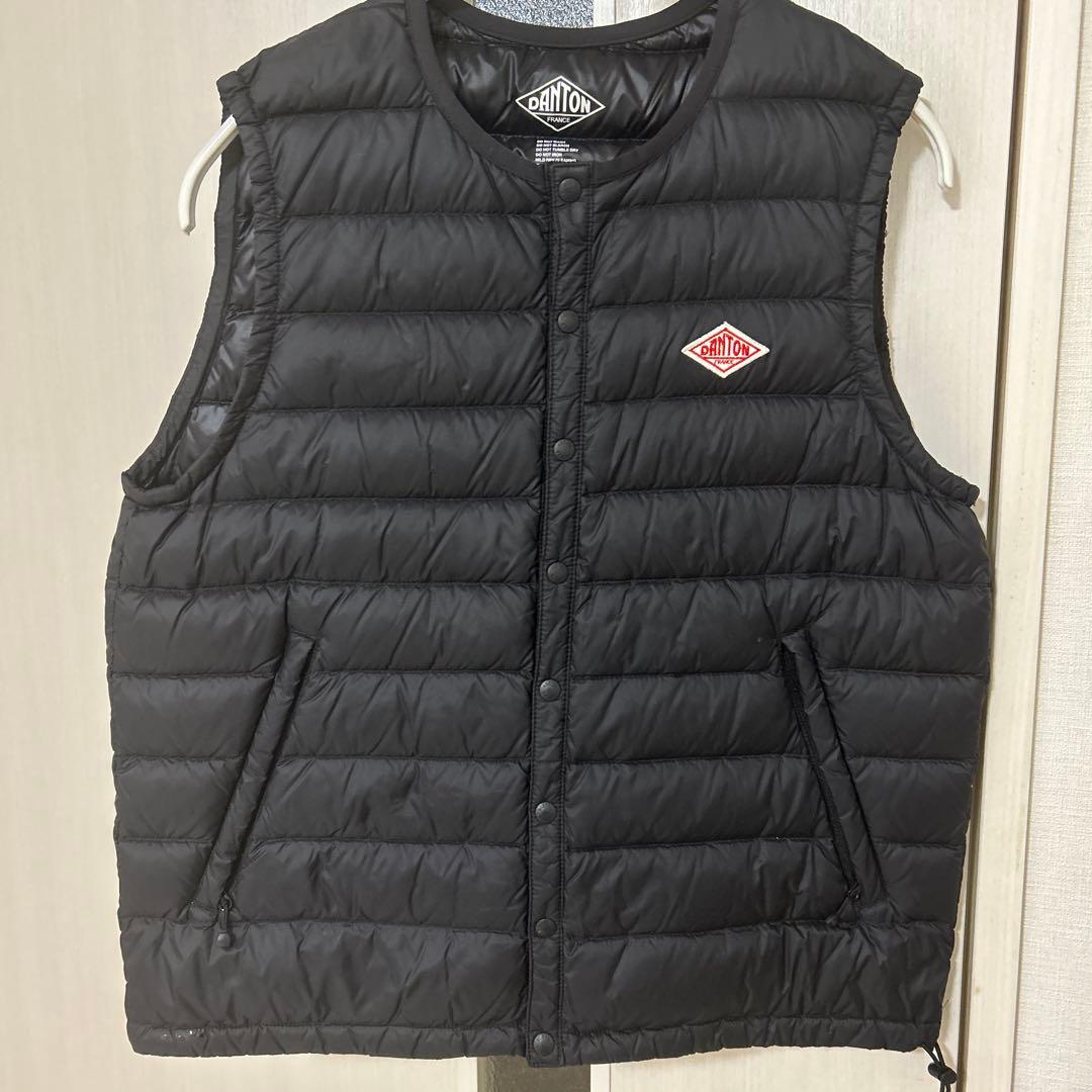 DANTON 黒 ダウンベスト サイズ36