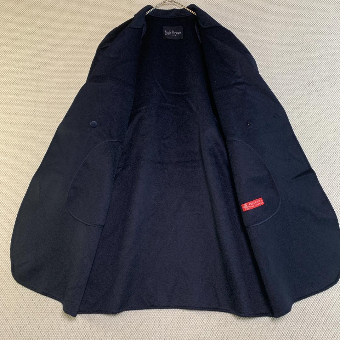 ロングコート カシミヤ PIACENZA 高級 タグ付き 黒 未使用級