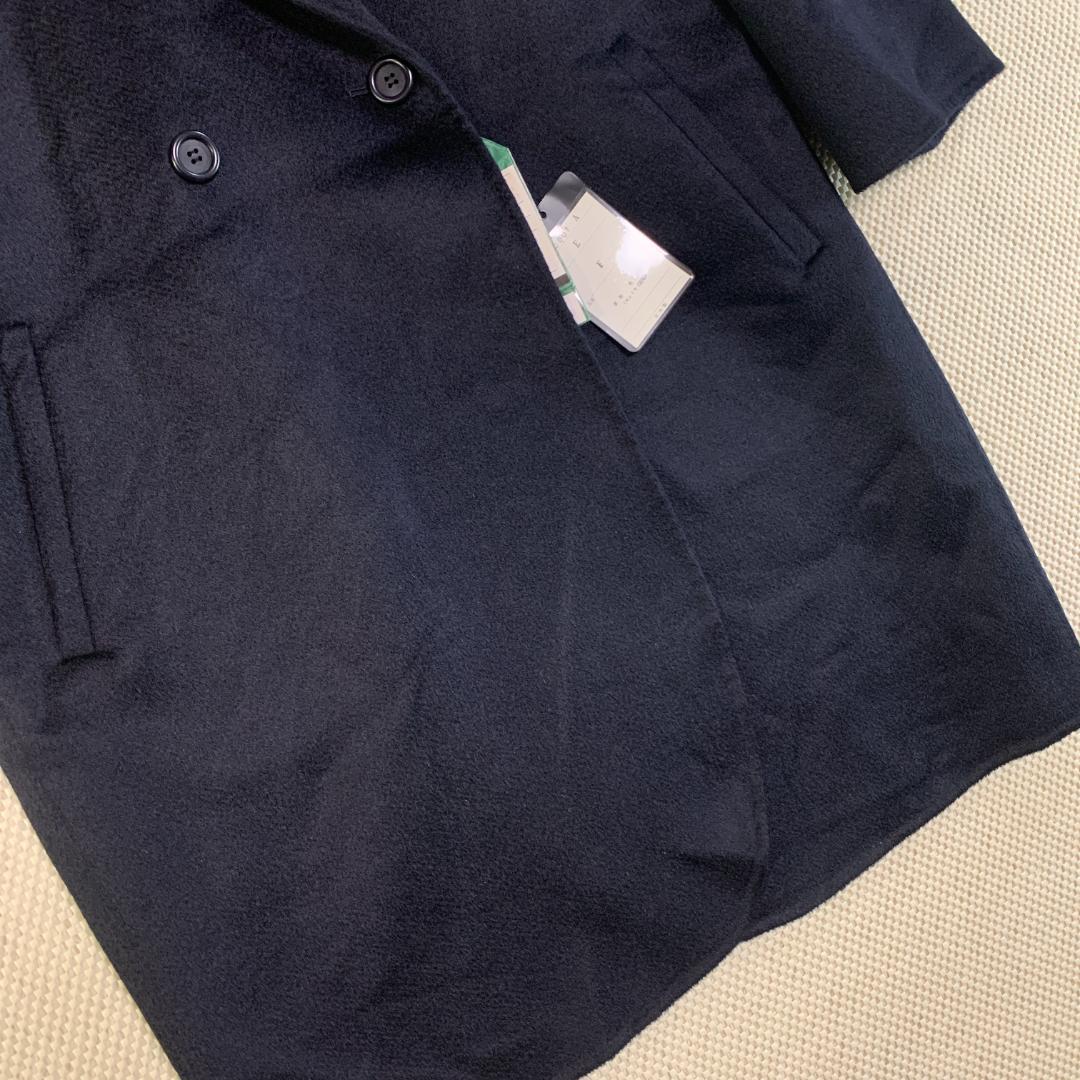 ロングコート カシミヤ PIACENZA 高級 タグ付き 黒 未使用級