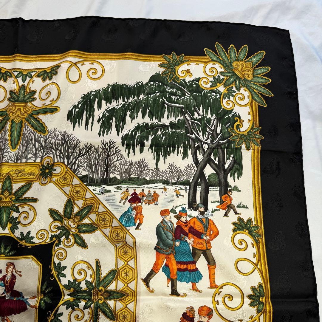 HERMÈS カレ90 LES PATINEURS レ・パティヌール スカーフ