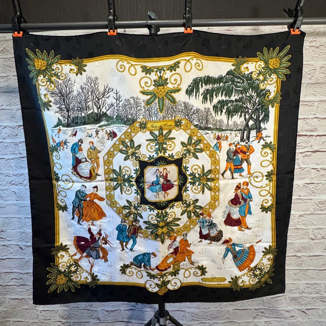 HERMÈS カレ90 LES PATINEURS レ・パティヌール スカーフ