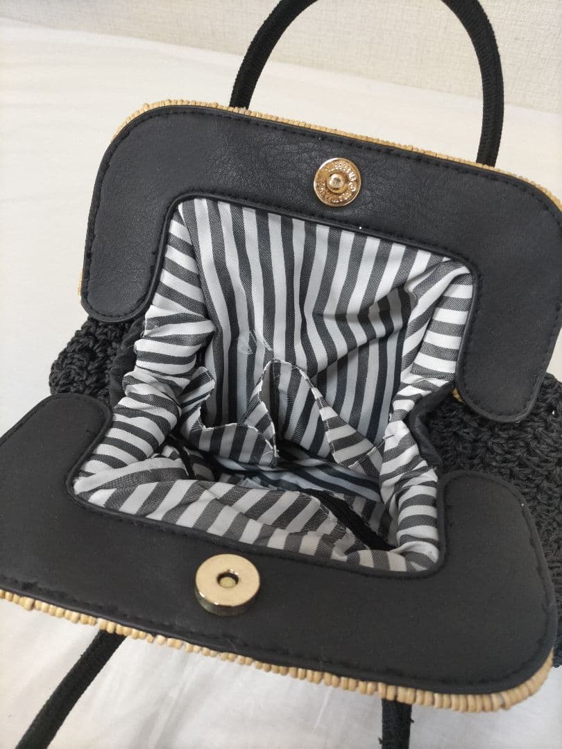 MACKINTOSH PHILOSOPHY 新品　黒のかごハンドバッグ