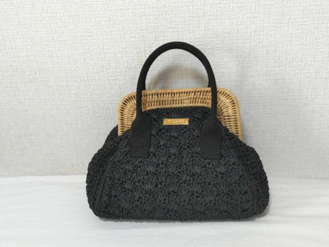 MACKINTOSH PHILOSOPHY 新品　黒のかごハンドバッグ