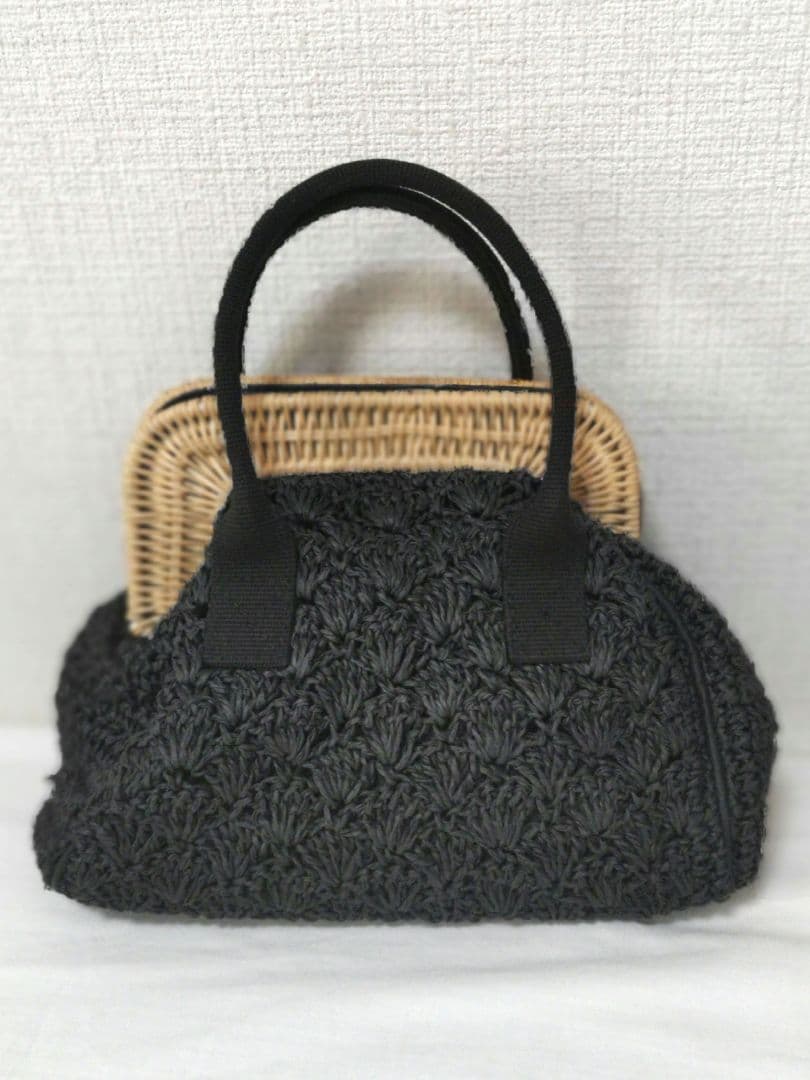 MACKINTOSH PHILOSOPHY 新品　黒のかごハンドバッグ