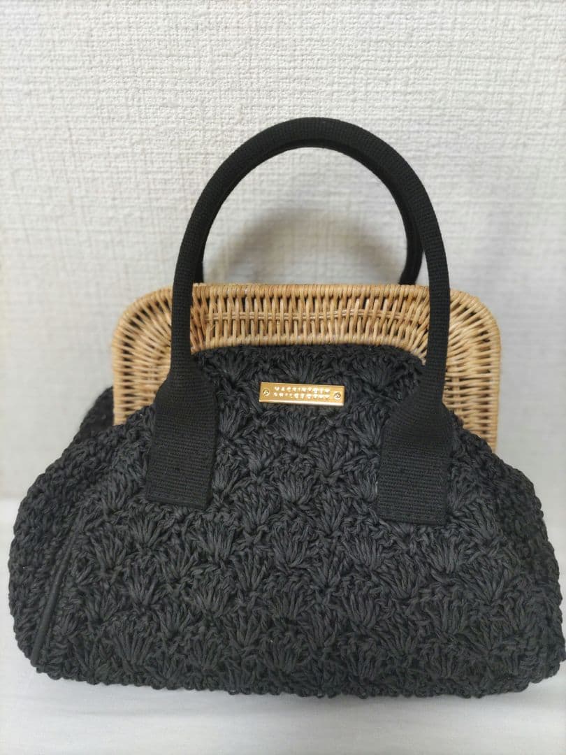 MACKINTOSH PHILOSOPHY 新品　黒のかごハンドバッグ