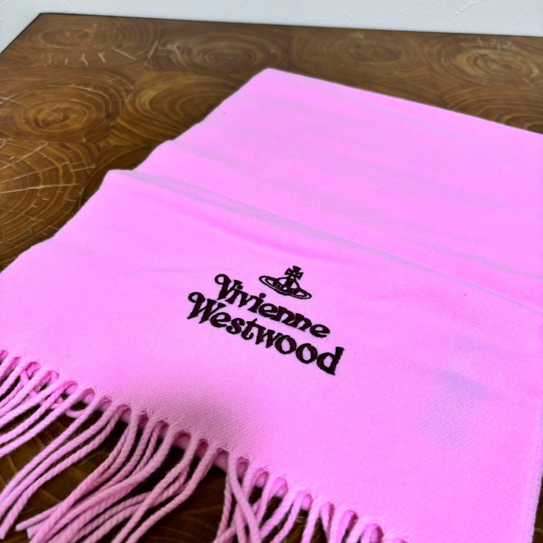 ヴィヴィアンウエストウッド ウール　マフラー　ピンク　新品未使用