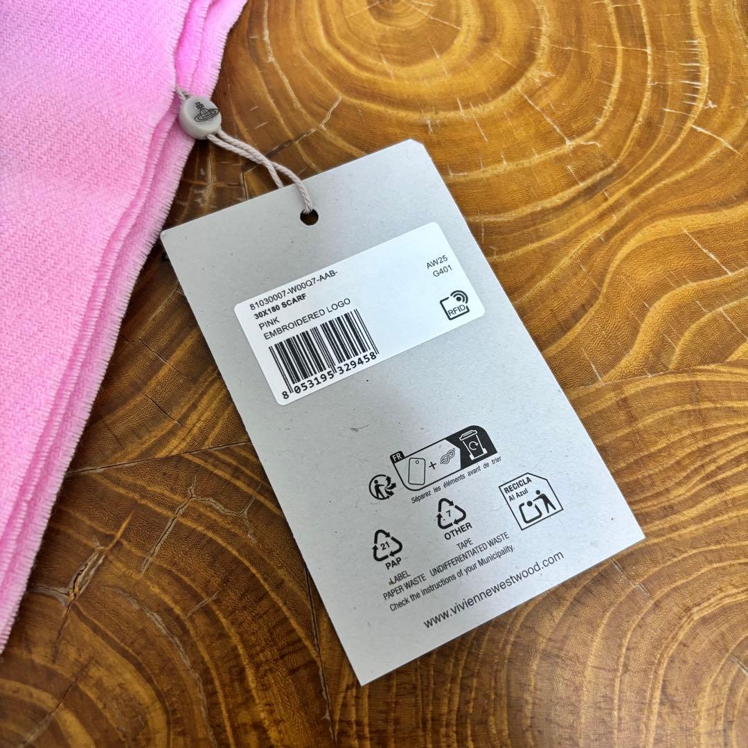 ヴィヴィアンウエストウッド ウール　マフラー　ピンク　新品未使用